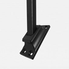 Iron Spindle/Baluster Shoe Holds 12mm Square Bar (For angled stairways)  